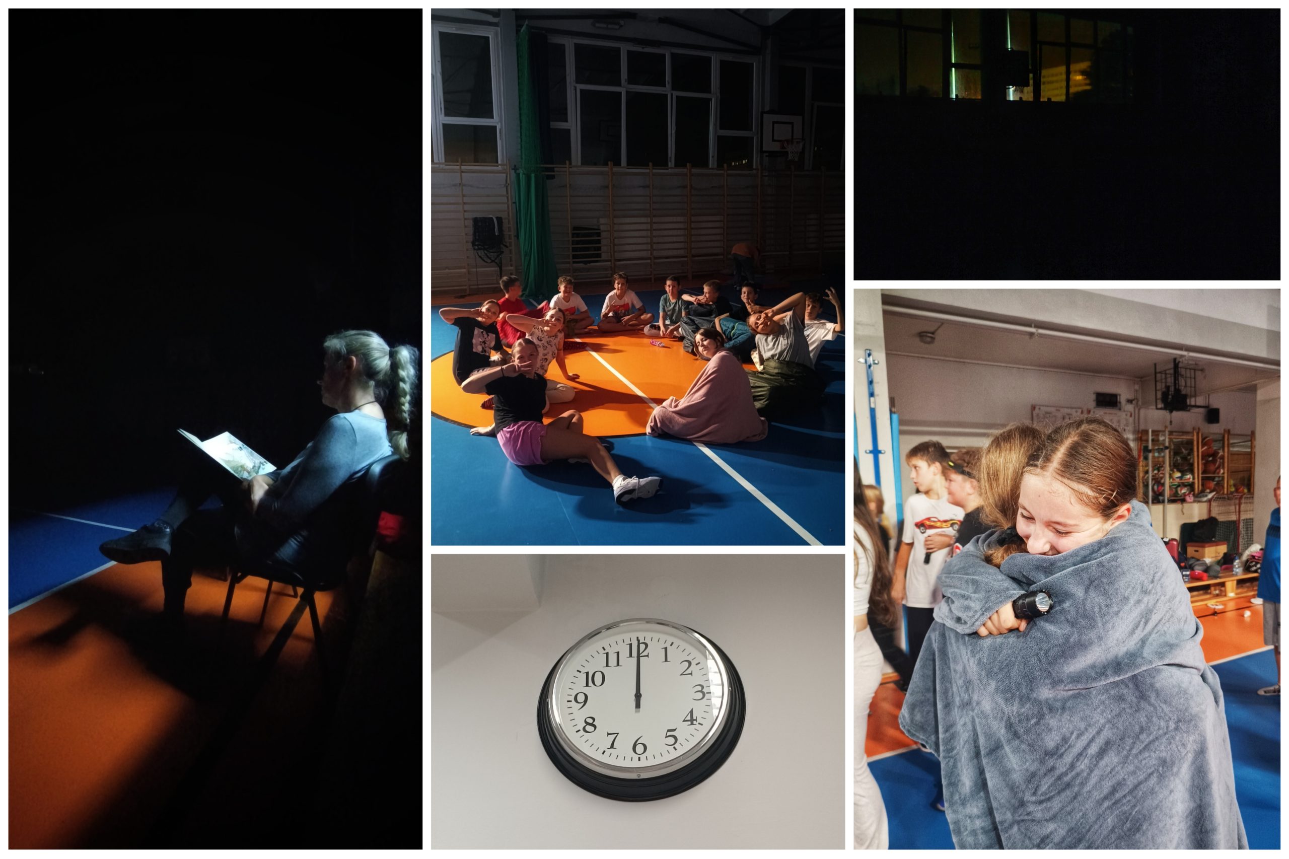 Klasa 6A i nocka w szkole