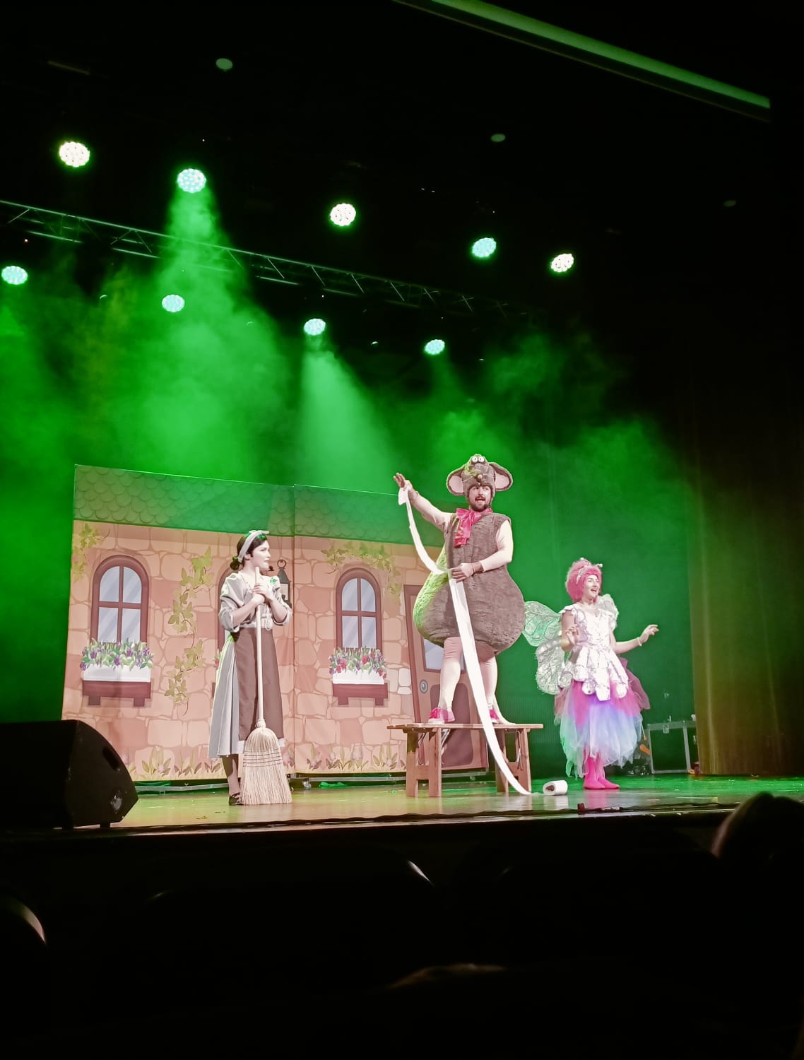 Uczniowie klasy 2a i 3a  w kinie „Scena na Starówce” podczas przedstawienia "Zielony Kopciuszek".