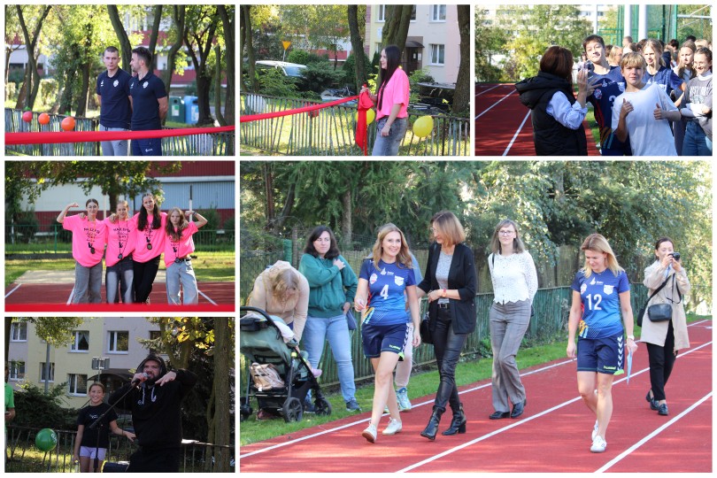 Uroczyste otwarcie bieżni lekkoatletycznej.