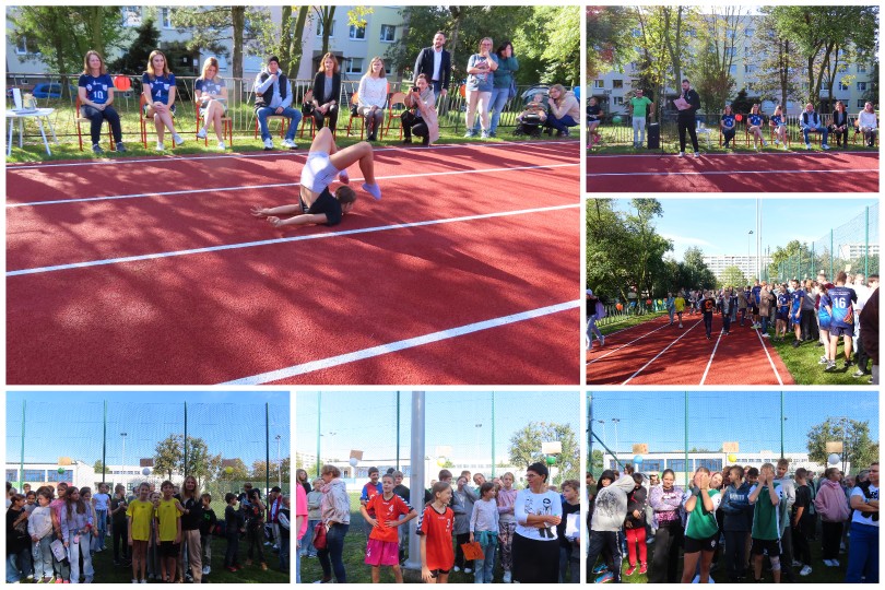 Uroczyste otwarcie bieżni lekkoatletycznej.