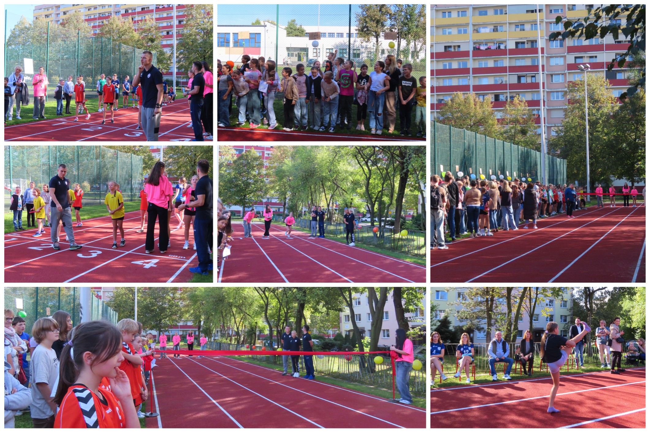 Uroczyste otwarcie bieżni lekkoatletycznej.