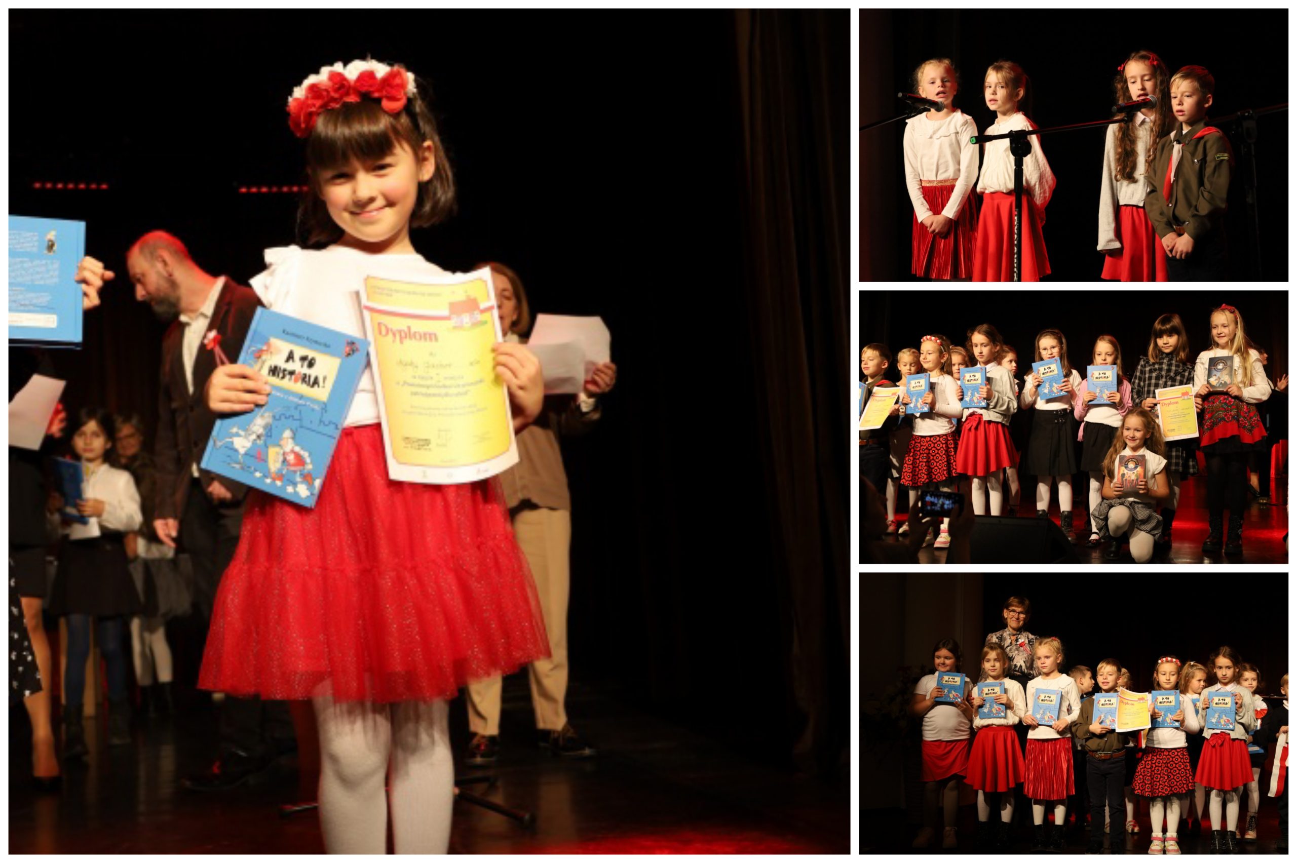 Laureaci „Powiatowego konkursu piosenki patriotycznej dla szkół”.