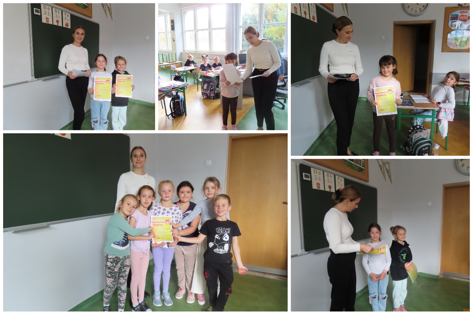 Laureaci „Powiatowego konkursu piosenki patriotycznej dla szkół”.