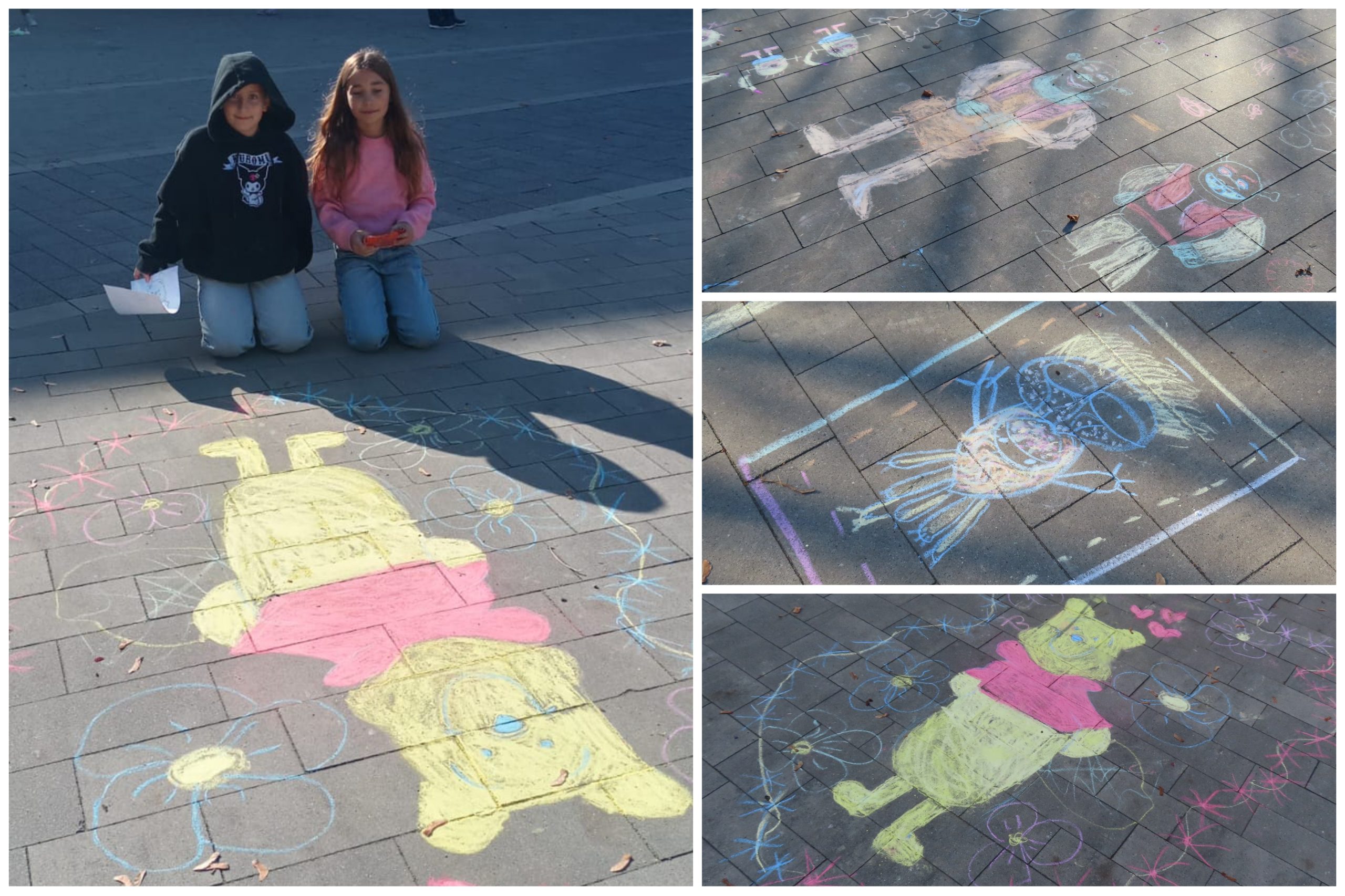 Lekcja plastyki w plenerze.