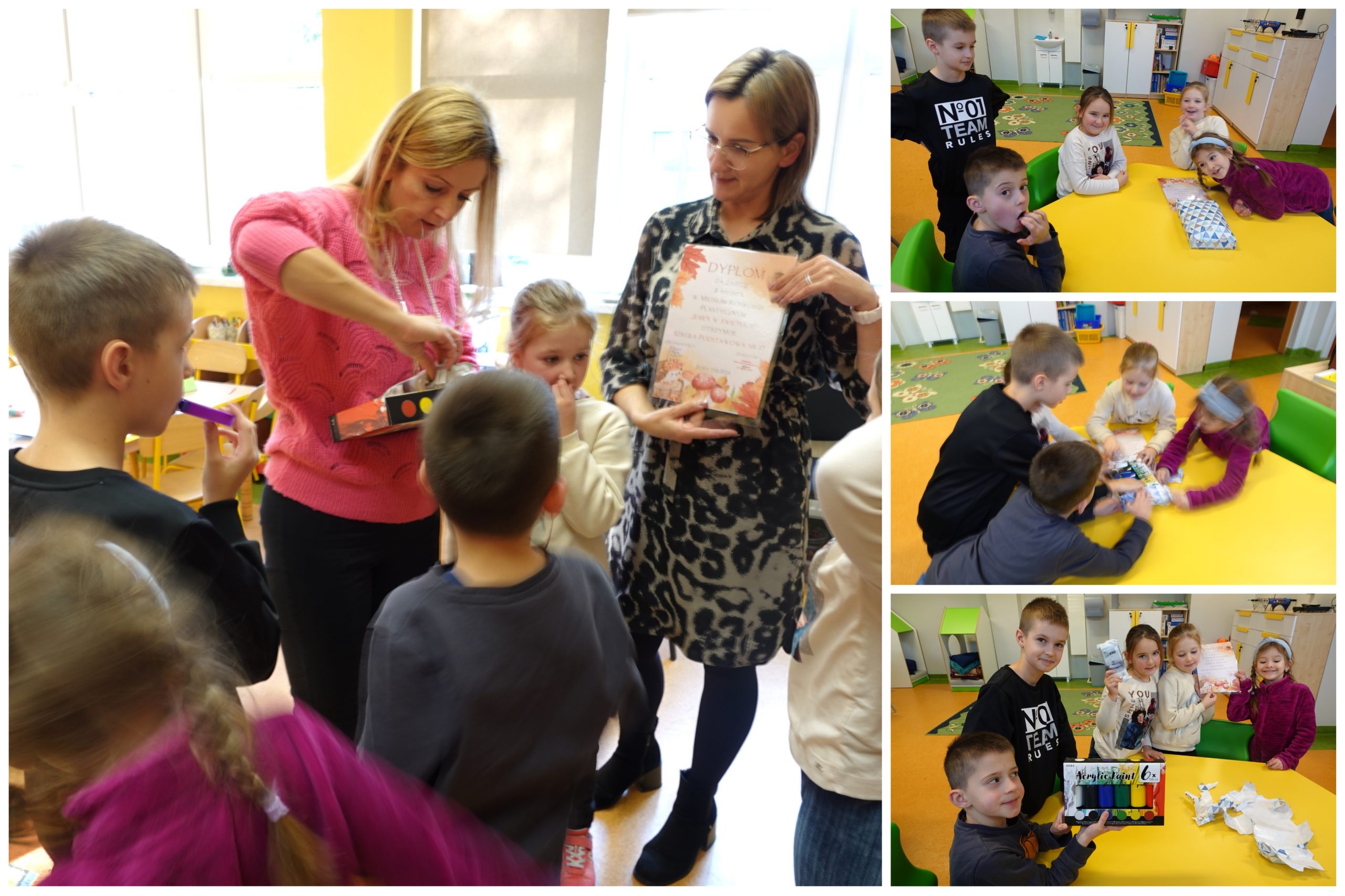 Świetliczaki otwierają nagrodę.