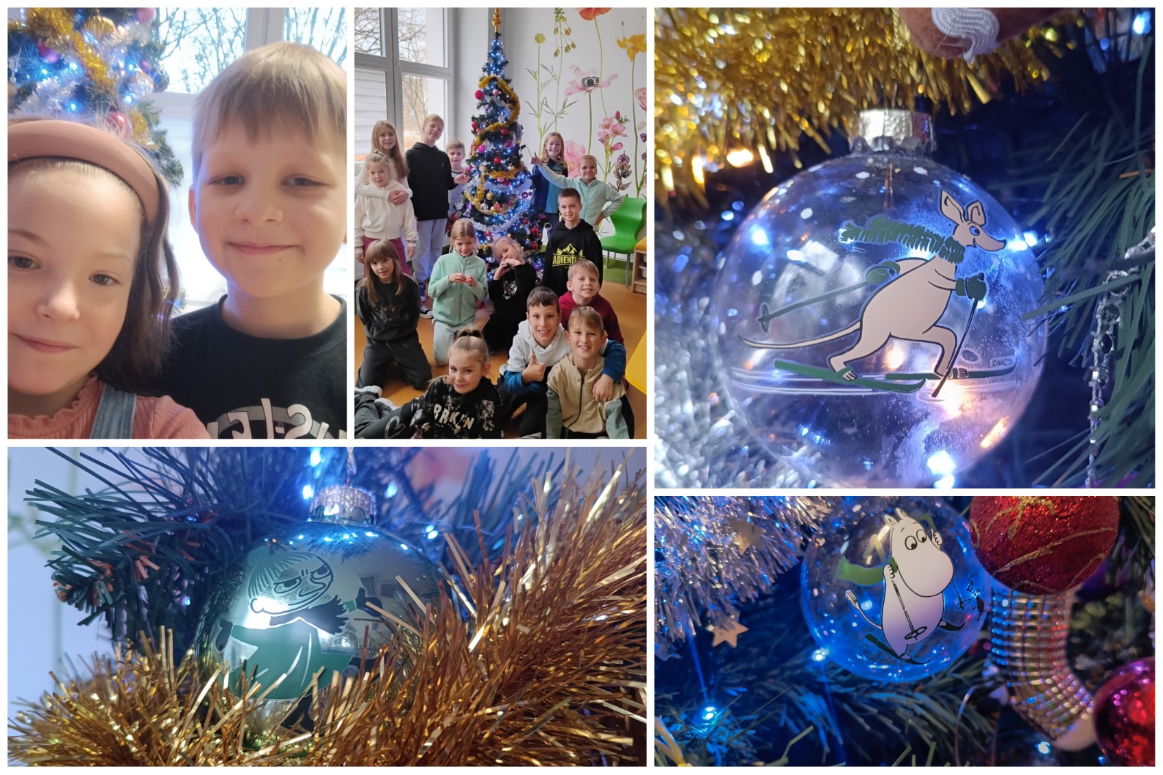 Świetlicowe ubieranie choinki.