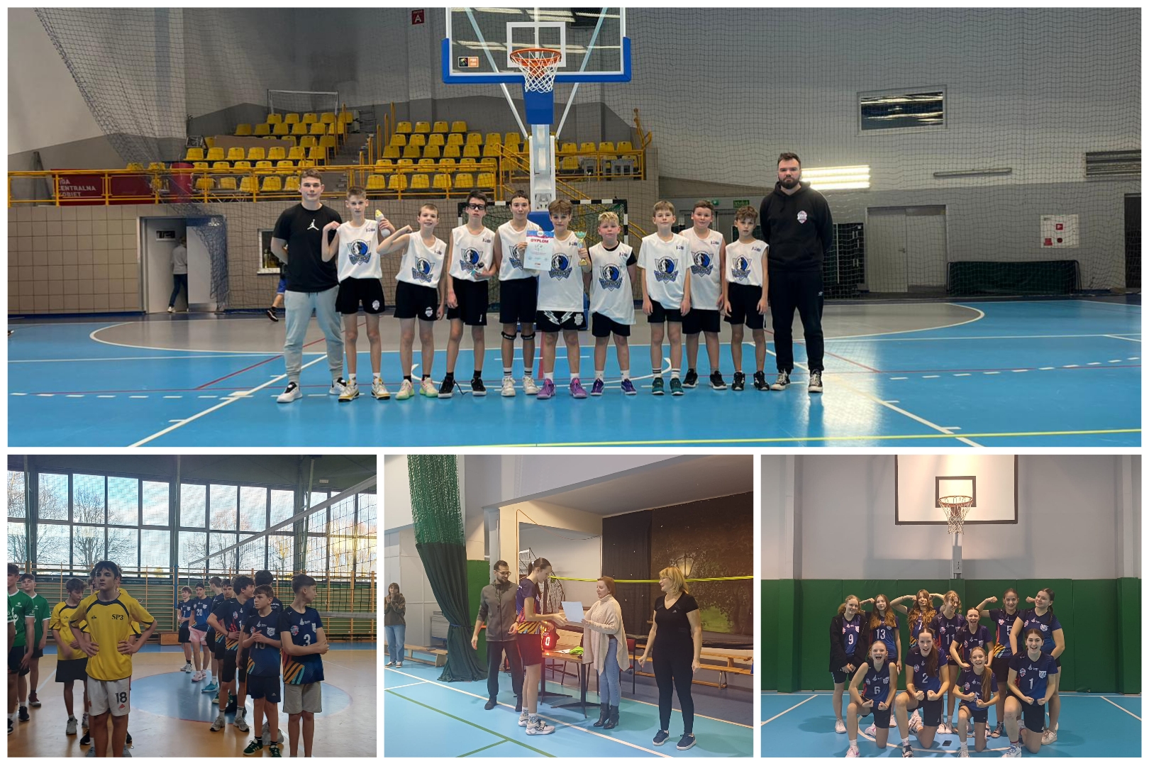 Uczniowie podczas zawodów sportowych.