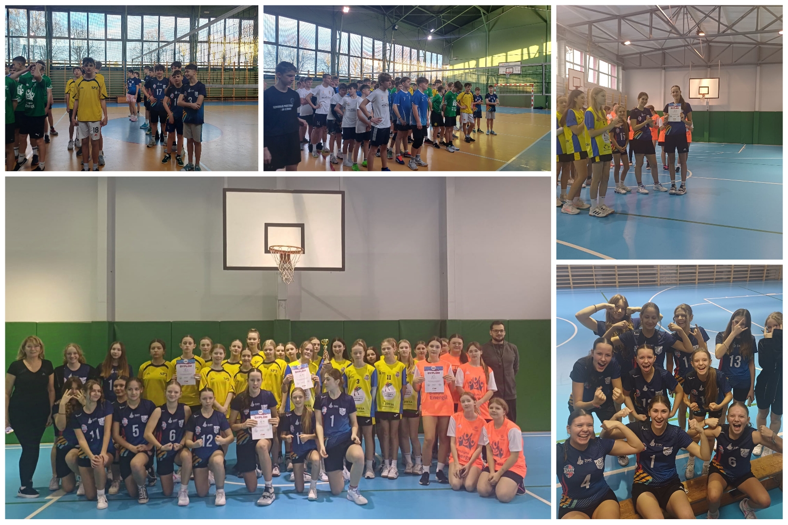 Uczniowie podczas zawodów sportowych.