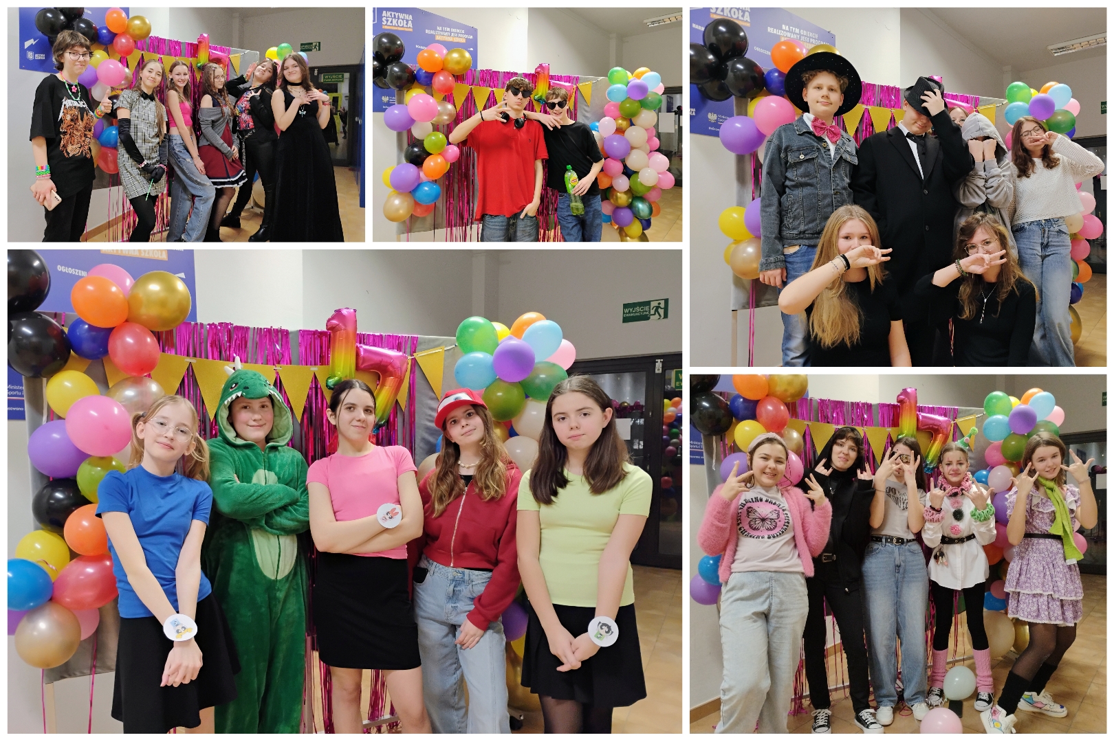 Młodzież szkolna w trakcie dyskoteki.