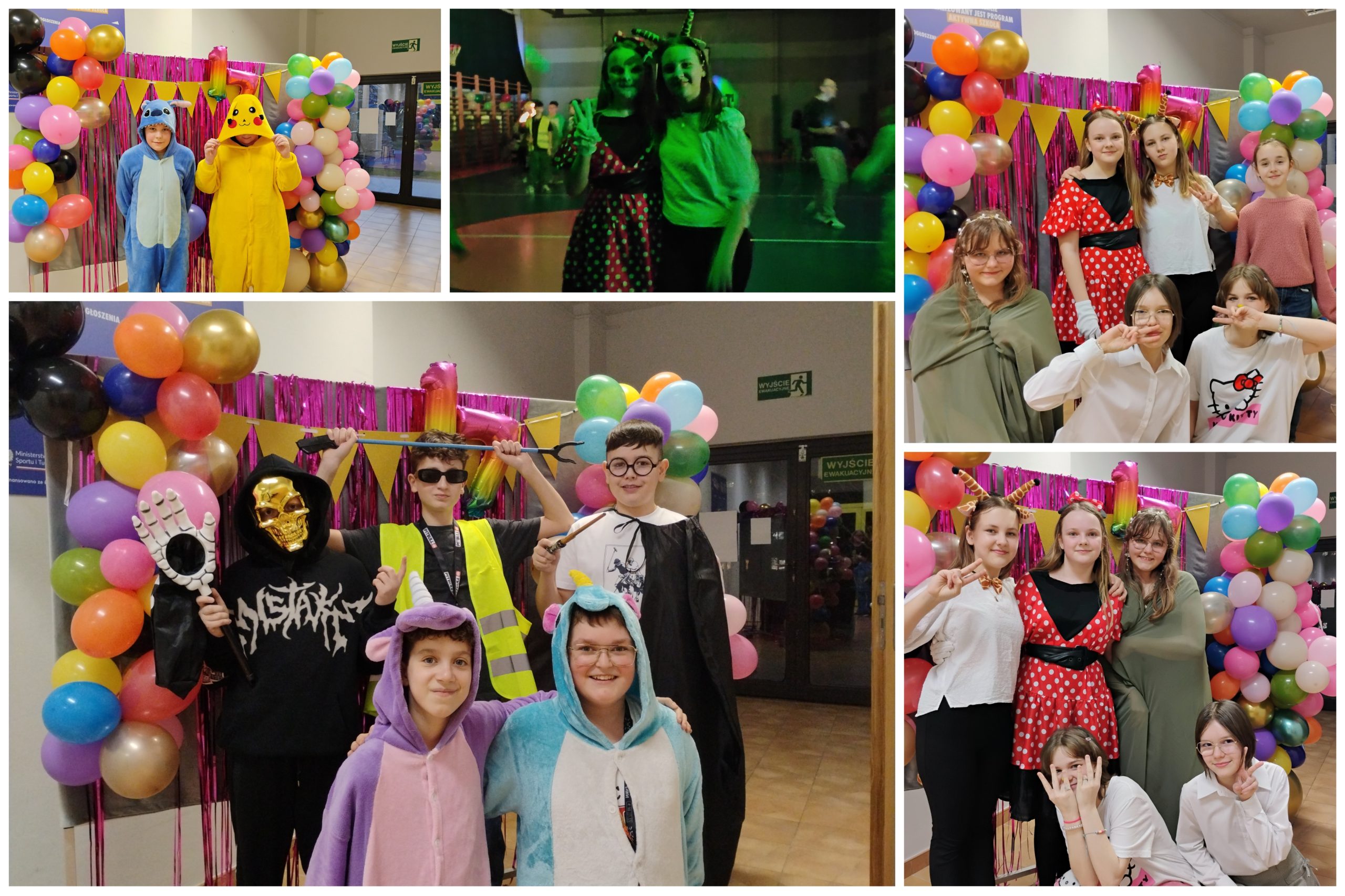 Młodzież szkolna w trakcie dyskoteki.