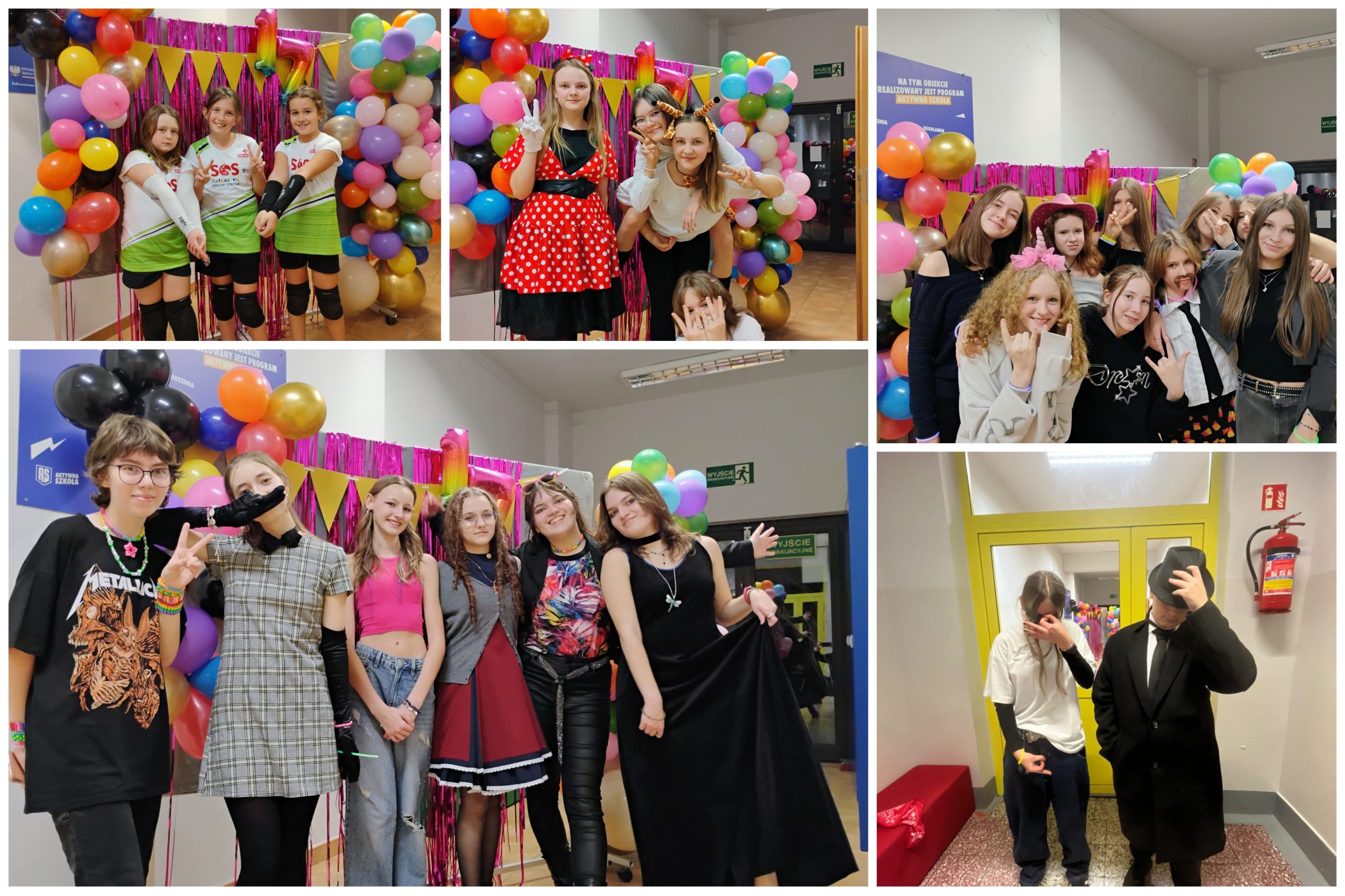 Młodzież szkolna w trakcie dyskoteki.