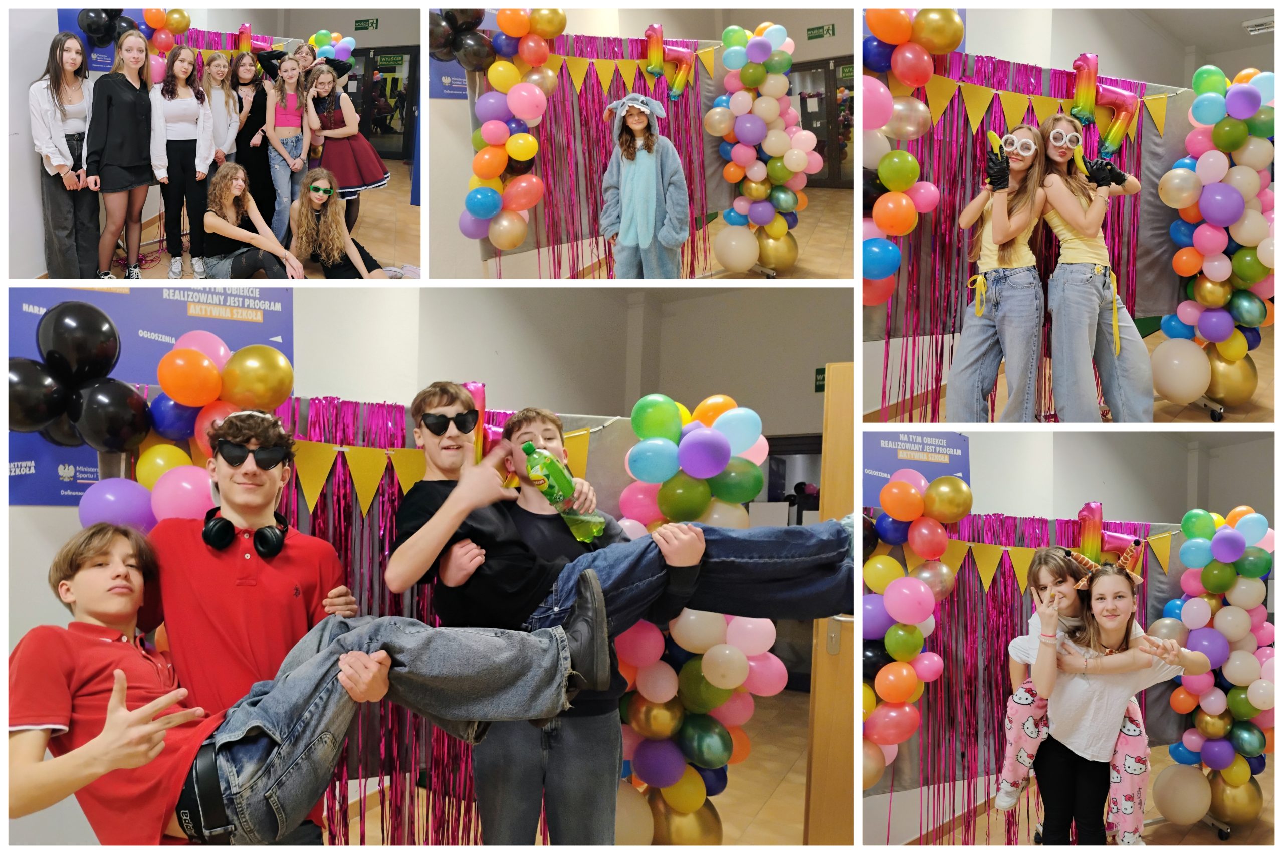 Młodzież szkolna w trakcie dyskoteki.