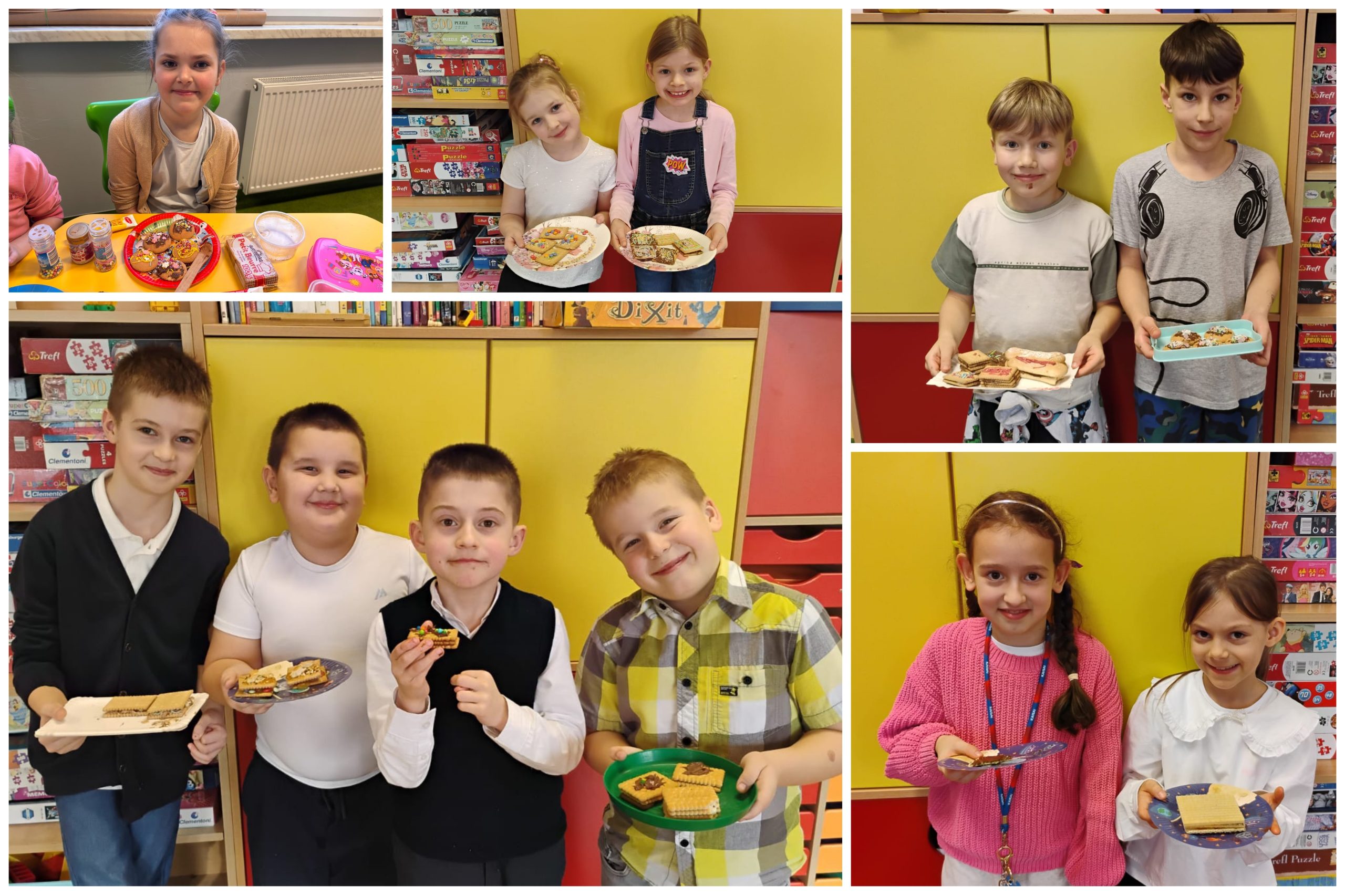 Wychowankowie świetlicy w trakcie zajęć.