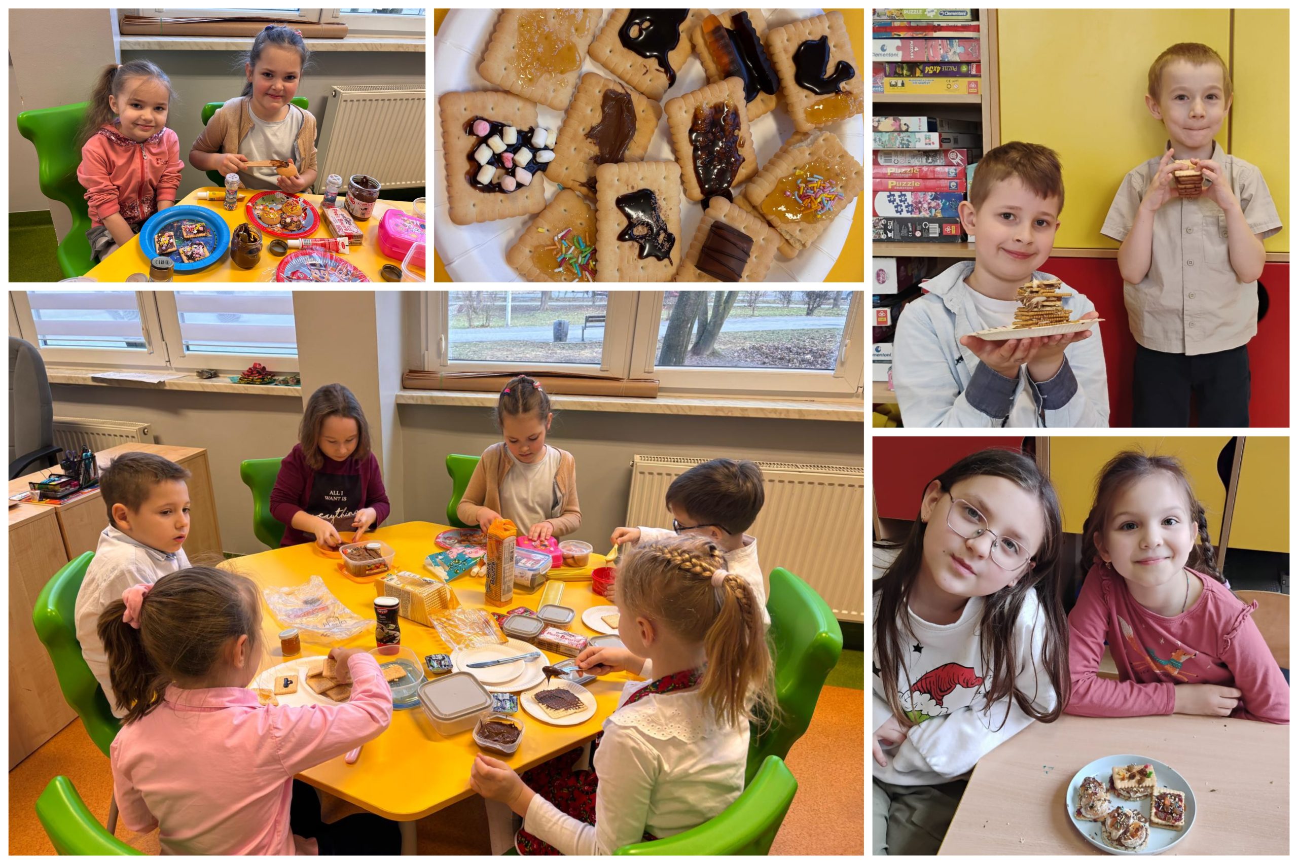 Wychowankowie świetlicy w trakcie zajęć.