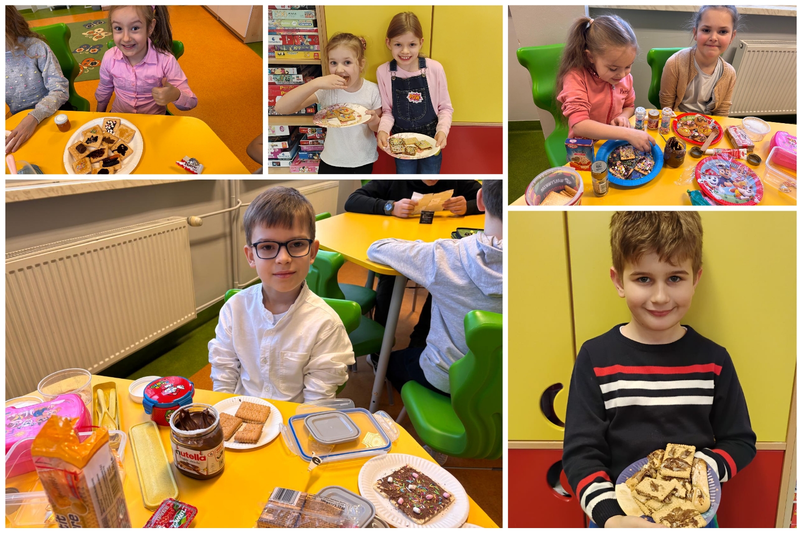 Wychowankowie świetlicy w trakcie zajęć.