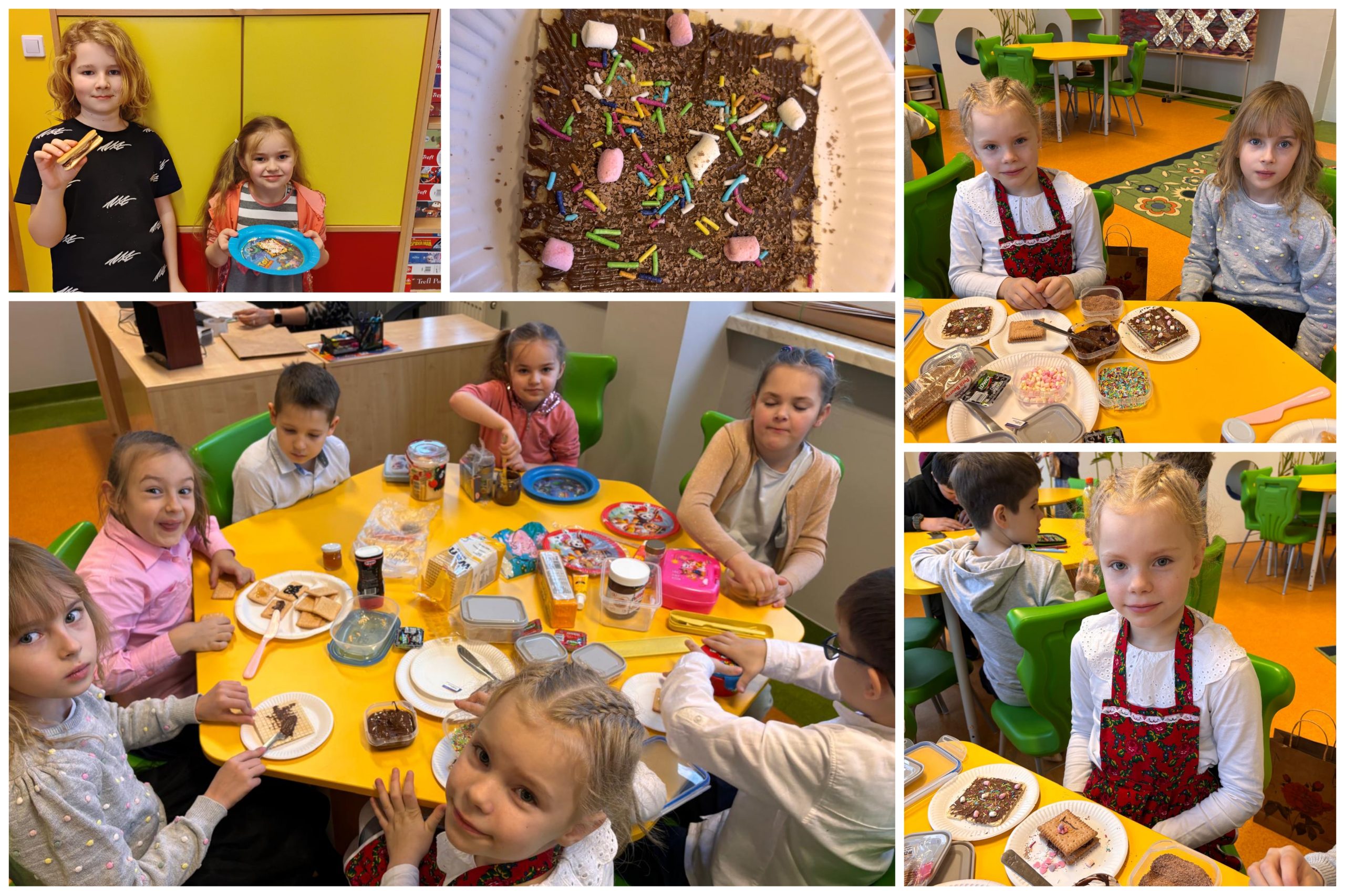 Wychowankowie świetlicy w trakcie zajęć.