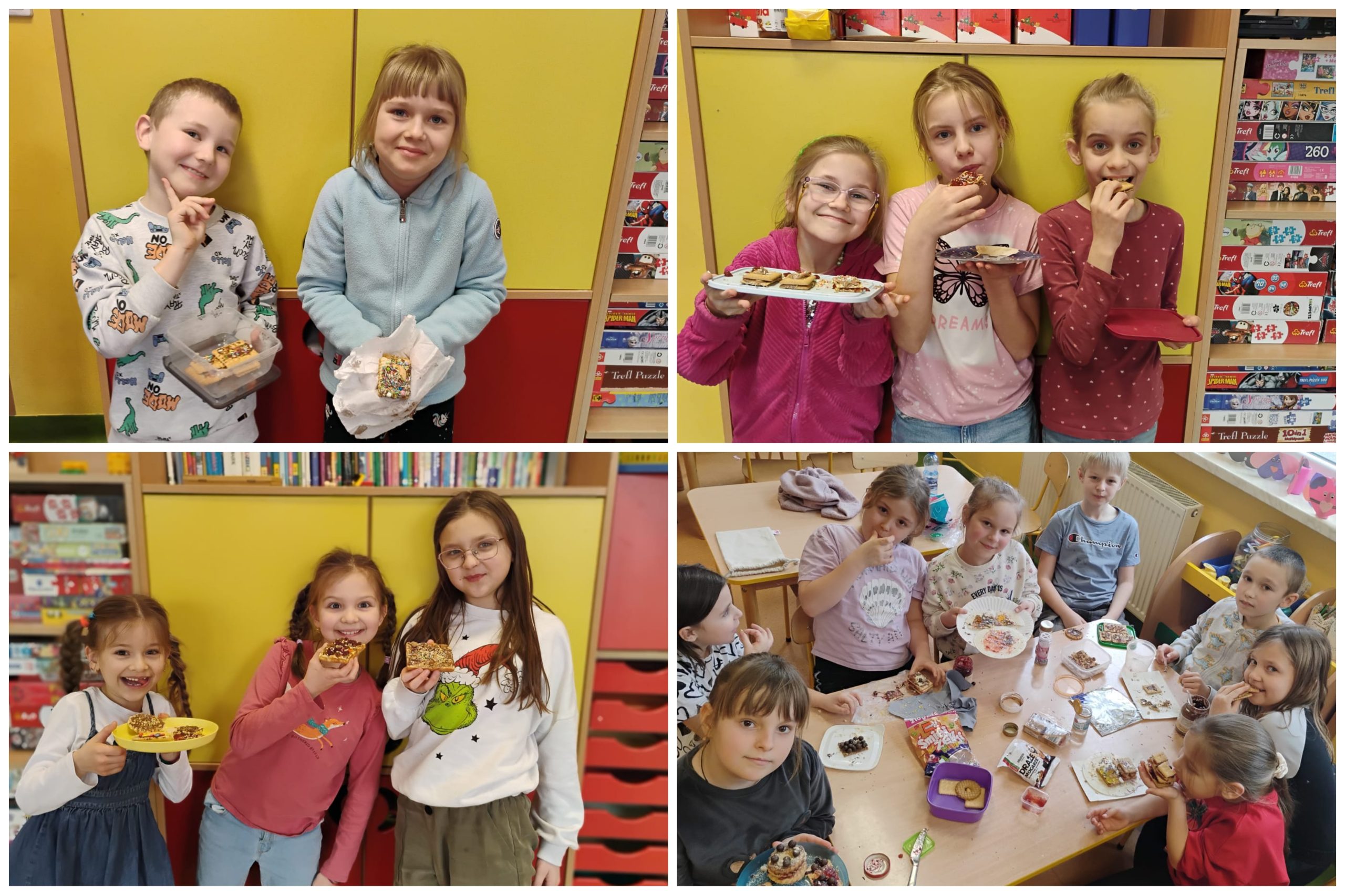 Wychowankowie świetlicy w trakcie zajęć.