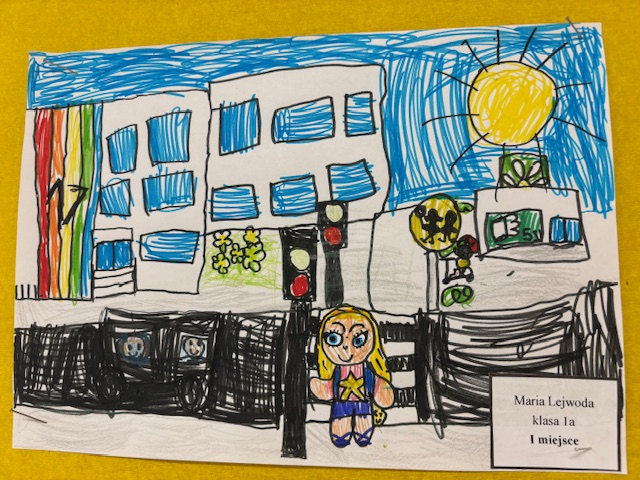 SZKOLNY KONKURS PLASTYCZNY DLA UCZNIÓW KLAS I „BEZPIECZNA DROGA DO SZKOŁY –                                                    JESTEŚ WIDOCZNY, JESTEŚ BEZPIECZNY”