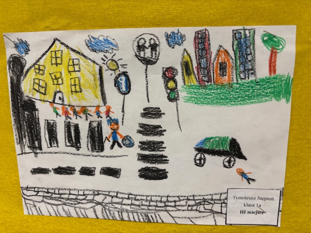 SZKOLNY KONKURS PLASTYCZNY DLA UCZNIÓW KLAS I „BEZPIECZNA DROGA DO SZKOŁY –                                                    JESTEŚ WIDOCZNY, JESTEŚ BEZPIECZNY”