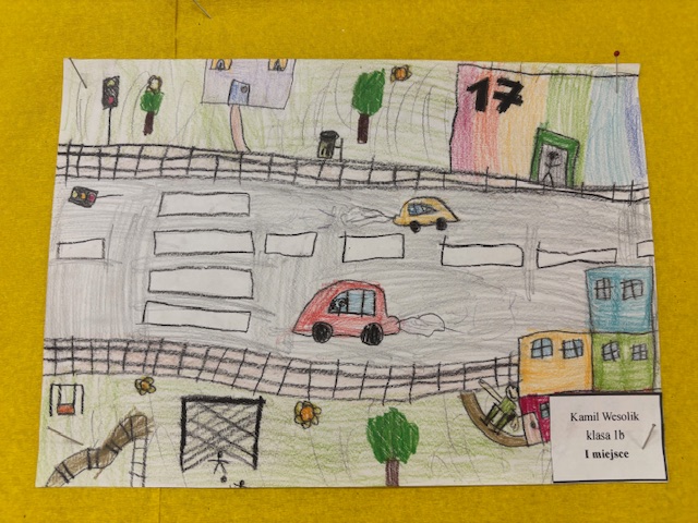 SZKOLNY KONKURS PLASTYCZNY DLA UCZNIÓW KLAS I „BEZPIECZNA DROGA DO SZKOŁY –                                                    JESTEŚ WIDOCZNY, JESTEŚ BEZPIECZNY”