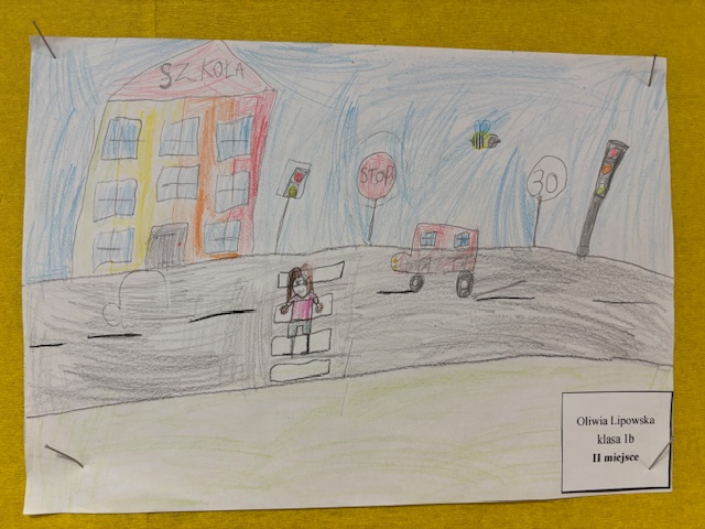 SZKOLNY KONKURS PLASTYCZNY DLA UCZNIÓW KLAS I „BEZPIECZNA DROGA DO SZKOŁY –                                                    JESTEŚ WIDOCZNY, JESTEŚ BEZPIECZNY”