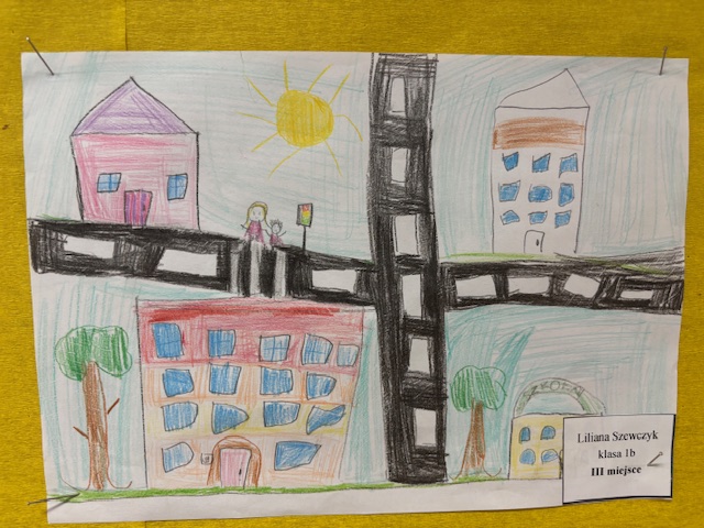 SZKOLNY KONKURS PLASTYCZNY DLA UCZNIÓW KLAS I „BEZPIECZNA DROGA DO SZKOŁY –                                                    JESTEŚ WIDOCZNY, JESTEŚ BEZPIECZNY”