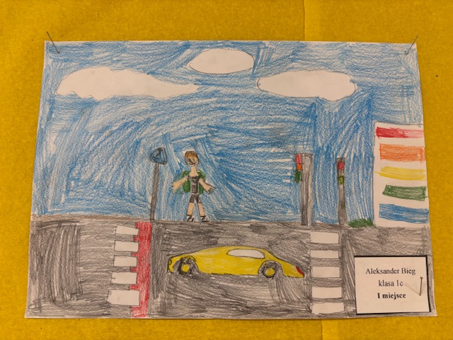 SZKOLNY KONKURS PLASTYCZNY DLA UCZNIÓW KLAS I „BEZPIECZNA DROGA DO SZKOŁY –                                                    JESTEŚ WIDOCZNY, JESTEŚ BEZPIECZNY”