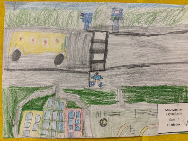 SZKOLNY KONKURS PLASTYCZNY DLA UCZNIÓW KLAS I „BEZPIECZNA DROGA DO SZKOŁY –                                                    JESTEŚ WIDOCZNY, JESTEŚ BEZPIECZNY”