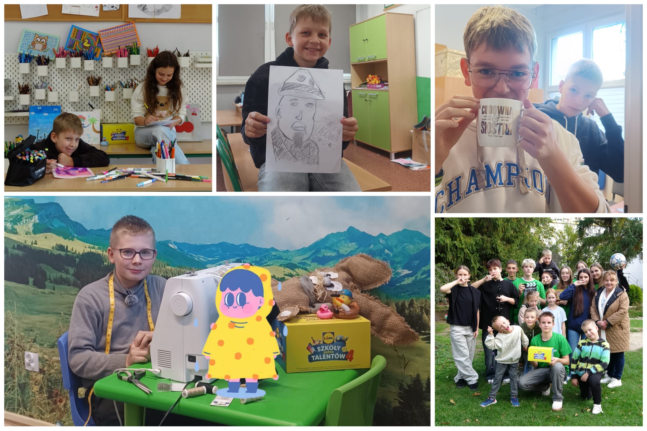 Uczennice i uczniowie biorący udział w akcji.