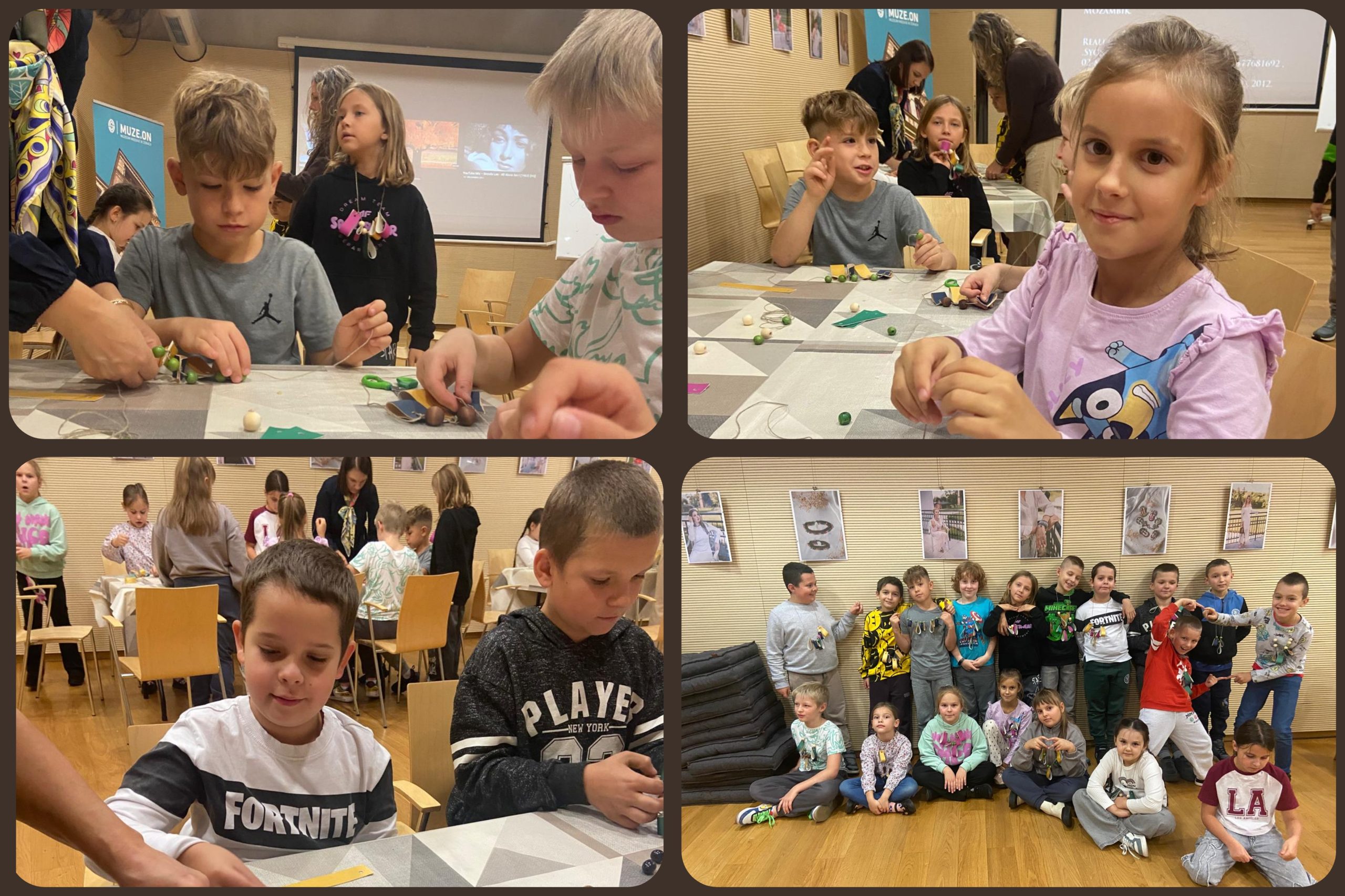       KLASA 3B NA WYSTAWIE ,,RZEŹBA MAKONDE, CZYLI HEBANOWE LŚNIENIE”