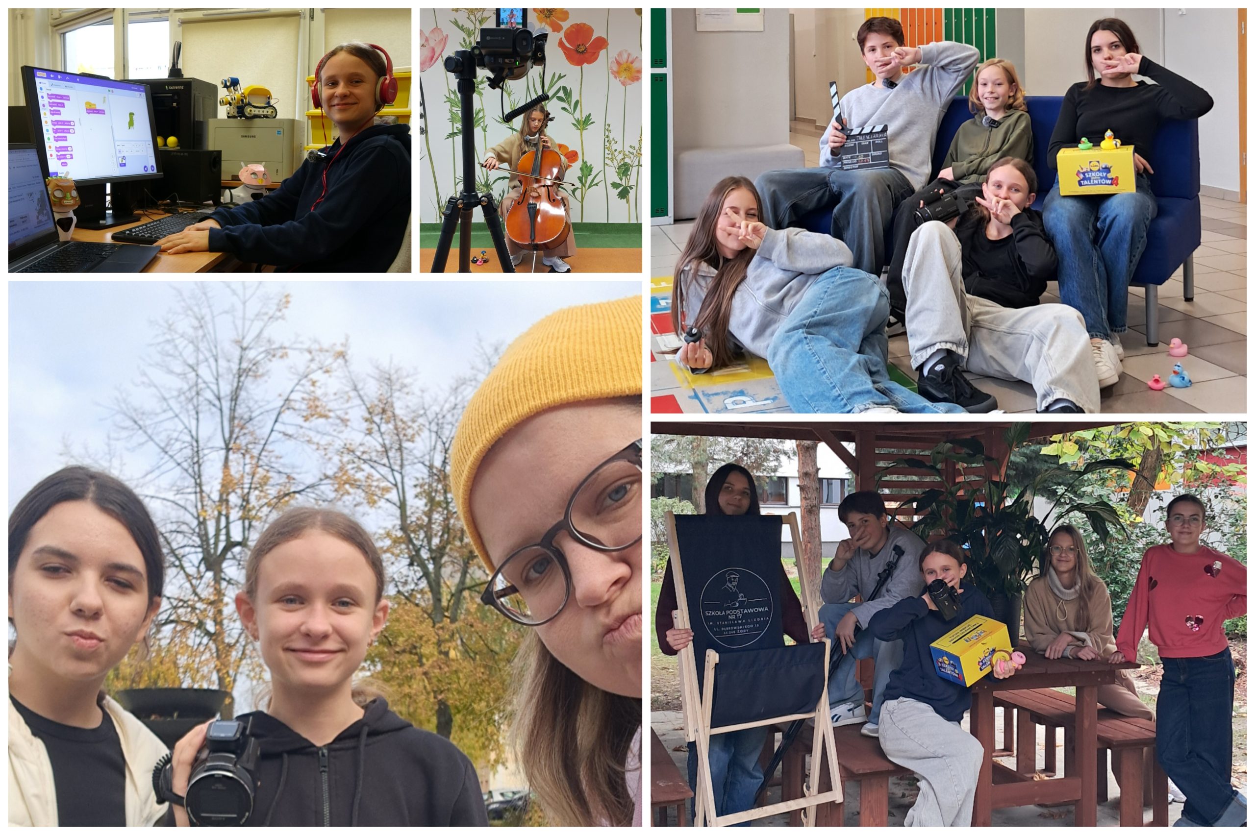 Uczennice i uczniowie biorący udział w akcji.