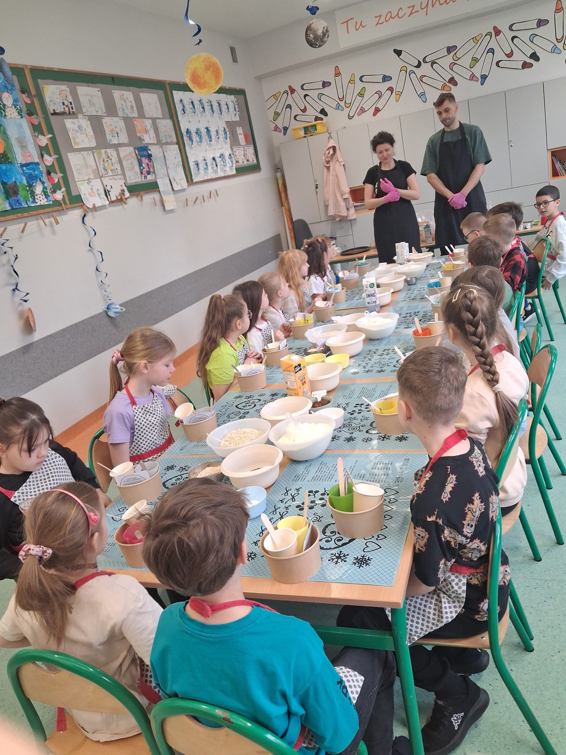 Uczniowie klasy 2a podczas warsztatów.