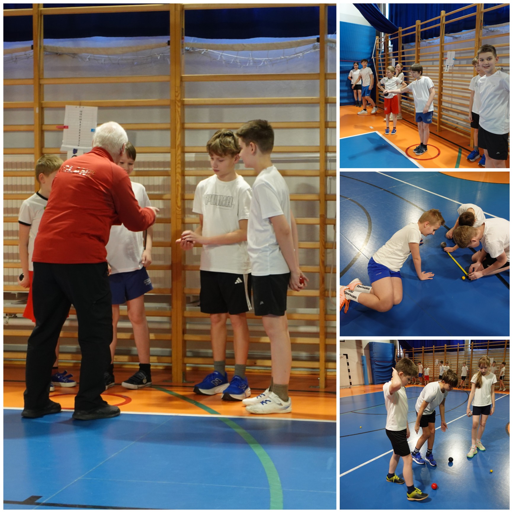 Zajęcia z gry pétanque w naszej szkole.