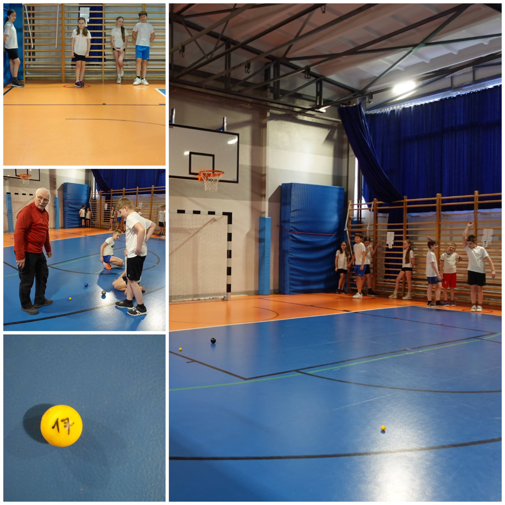 Zajęcia z gry pétanque w naszej szkole.