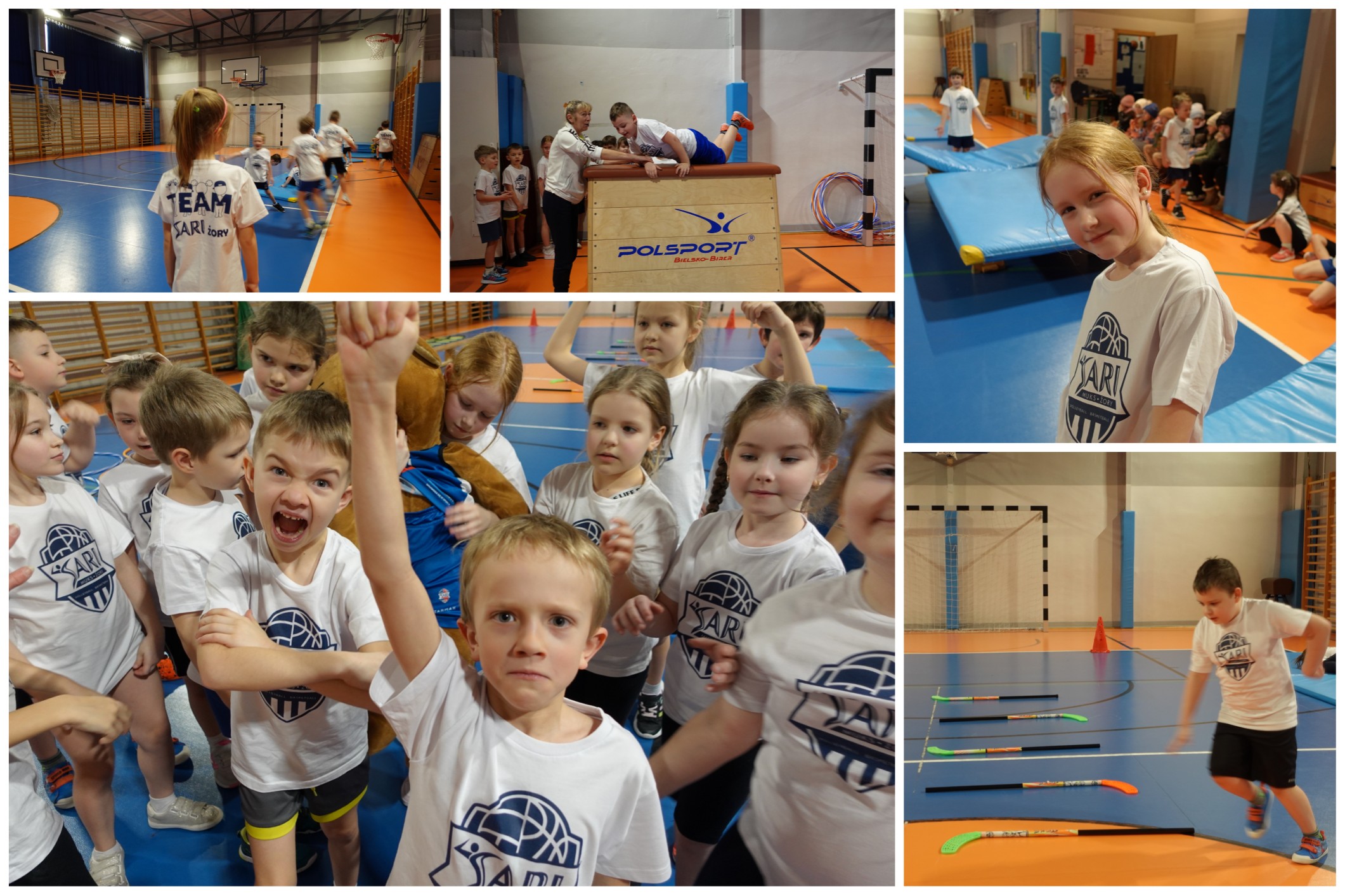 Klasa 1C w trakcie treningu.