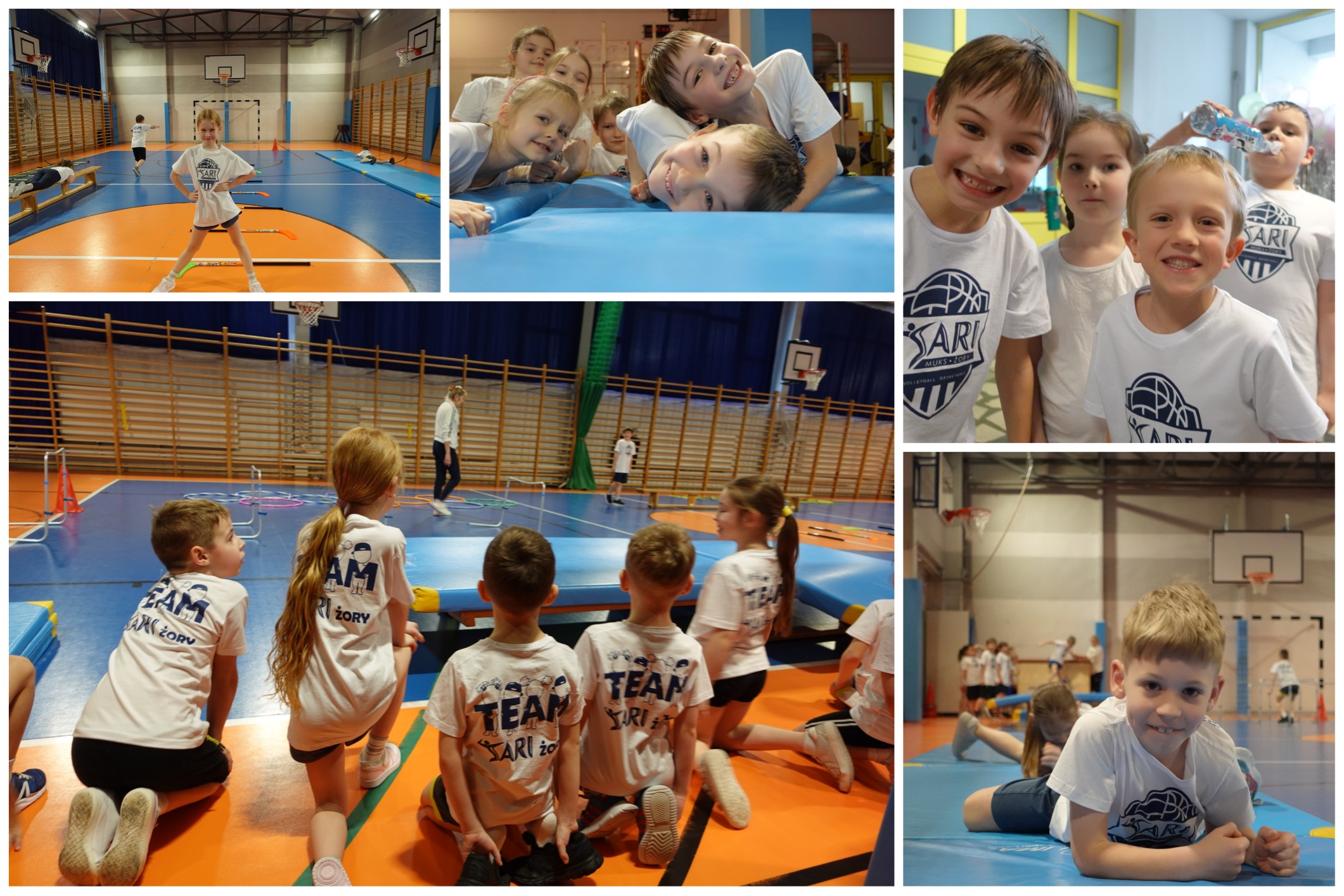 Klasa 1C w trakcie treningu.