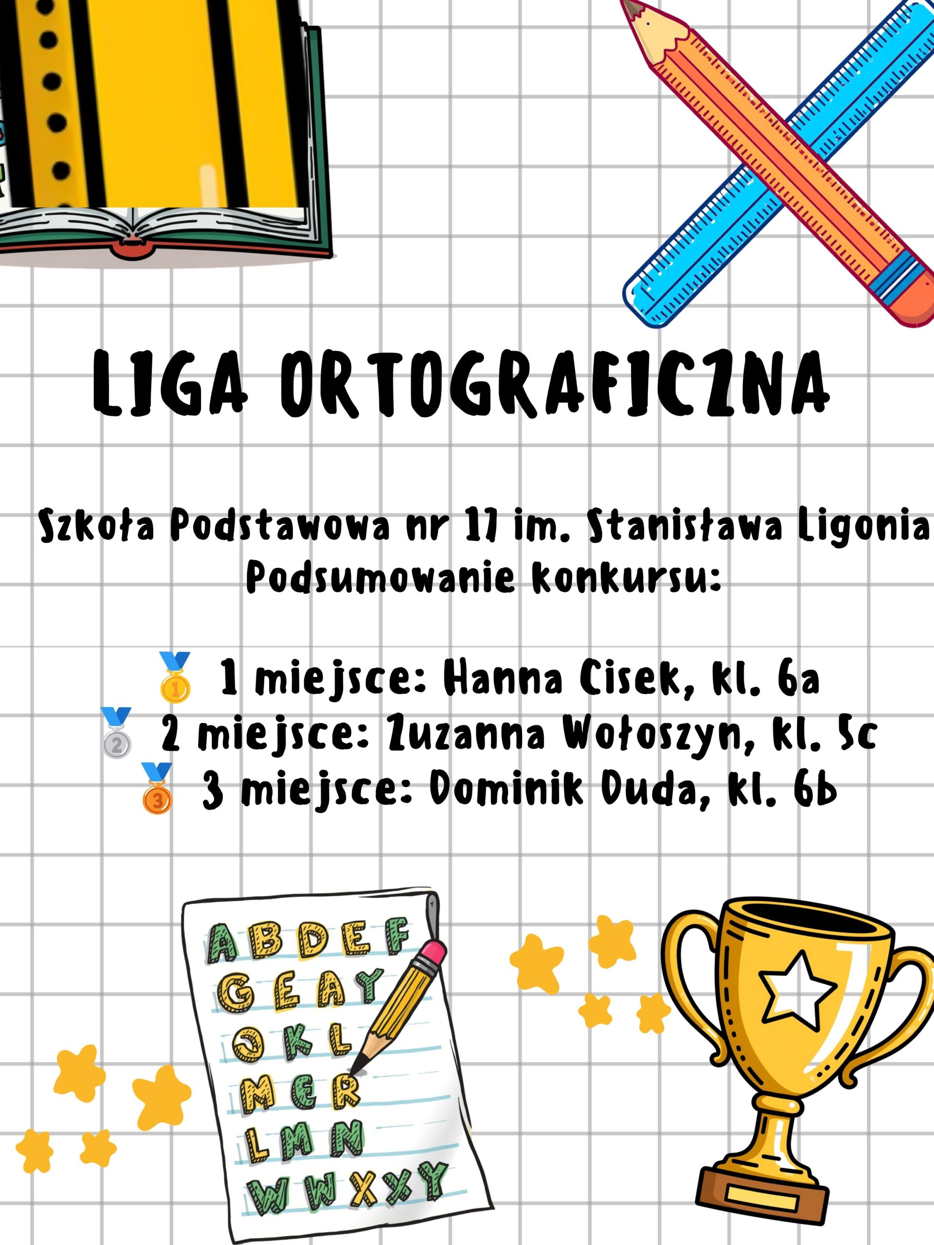 Podsumowanie konkursu Liga Ortograficzna